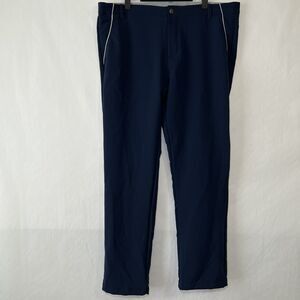 Adidas Golf Pants Mens Size 38x32 Navy Blue Performance Stretch Grip Waist EUC